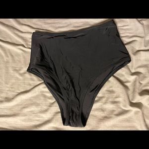 Aerie Black cheeky high waisted bikini bottoms